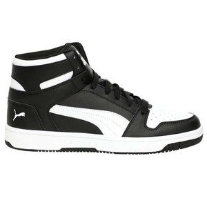 Puma Rebound Layup High Top Mens Black, White Sneakers Casual Shoes